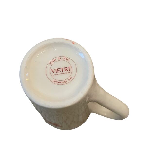 VIETRI Old St. Nick Latte Mug with Birds Hand Painted Santa Claus Made in Italy - Picture 9 of 13